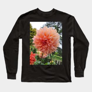 Pale Orange Dahlia Long Sleeve T-Shirt